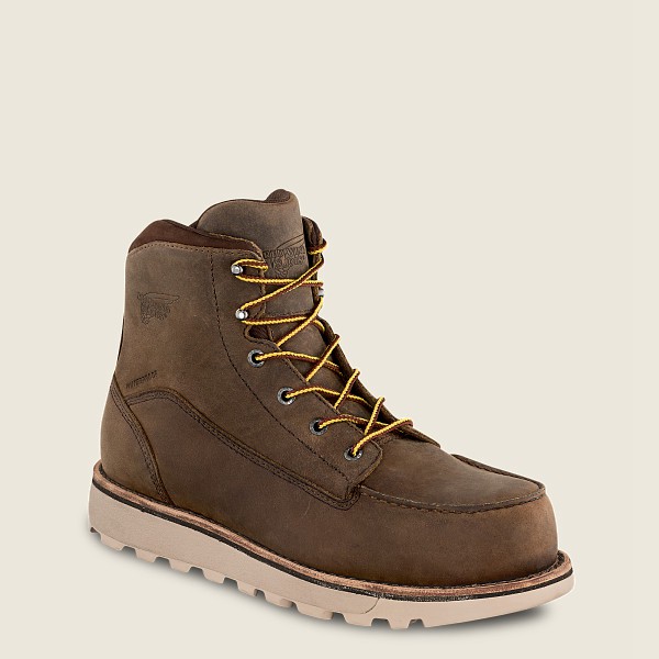 Red Wing Safety Bot Erkek - Traction Tred Lite - 6-Inch Waterproof Toe - Haki - 03BCWOXDM